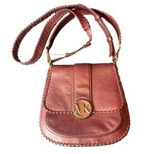 Michael Kors Lillie Medium Leather Messenger Bag Used
